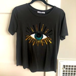 NWT south parade evil eye sequin T-shirt S